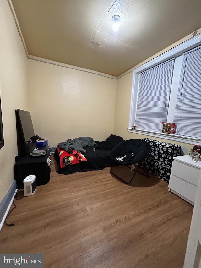 bedroom with wood finished floors