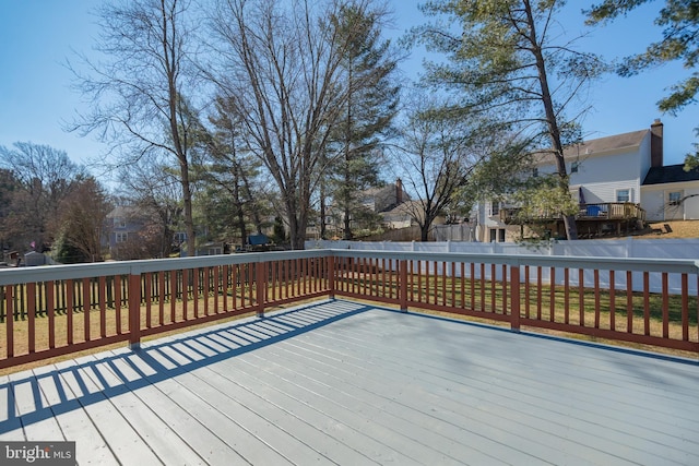 deck with fence private yard