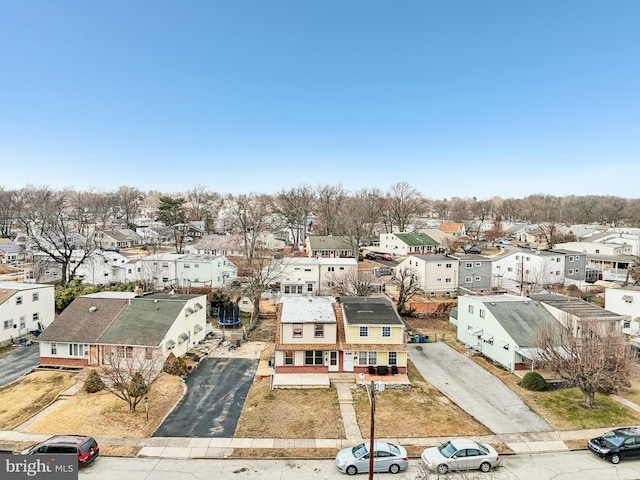 bird's eye view featuring a residential view