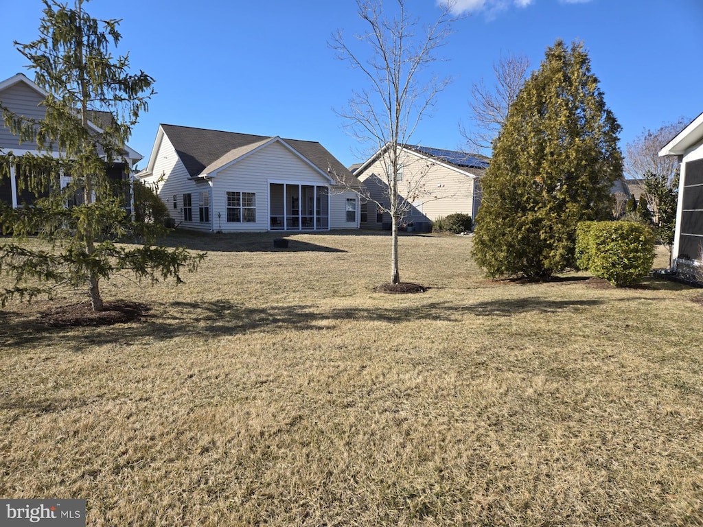 exterior space featuring a yard