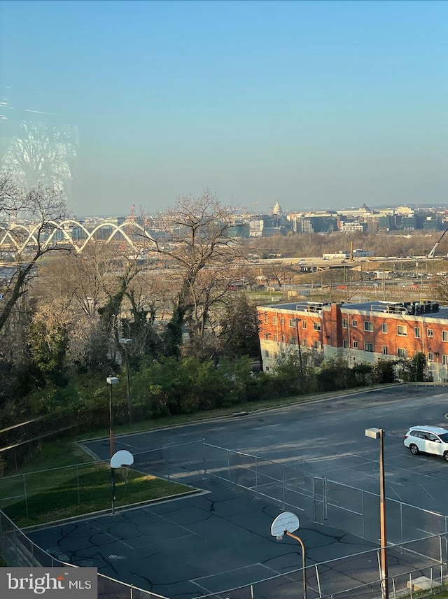 view of parking / parking lot