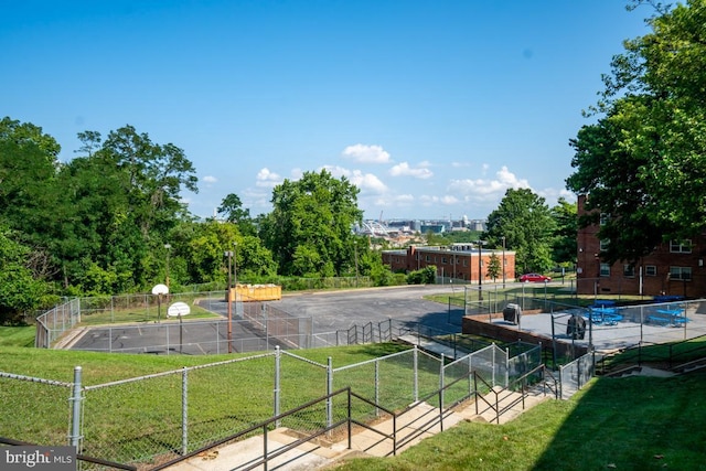 view of community featuring a yard