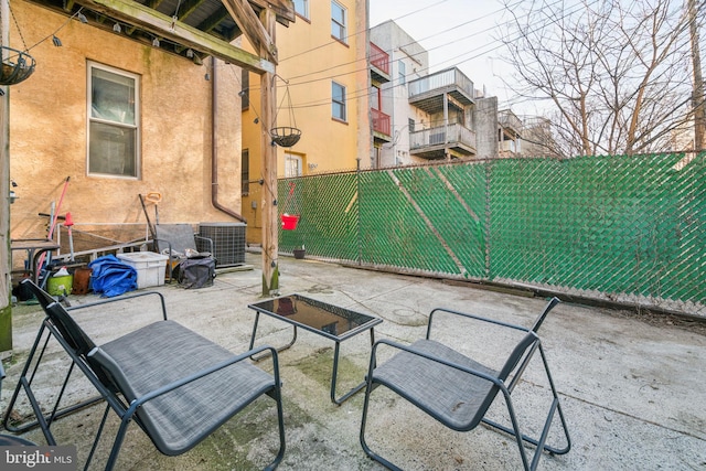 view of patio featuring cooling unit