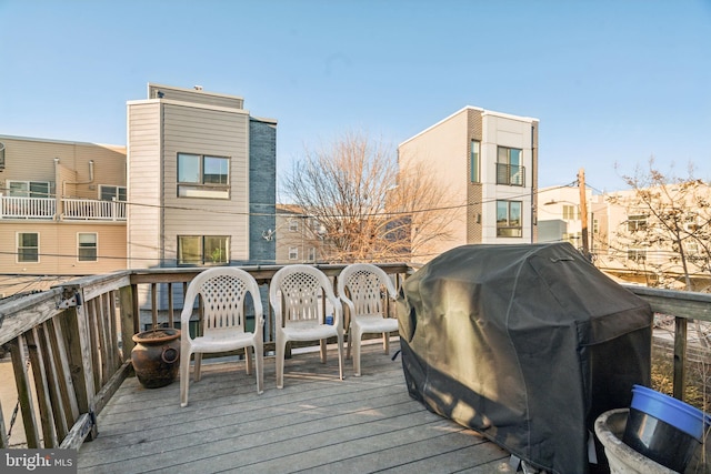 deck with grilling area