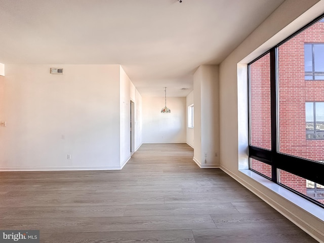 interior space with light hardwood / wood-style floors