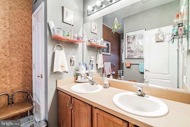 bathroom with vanity