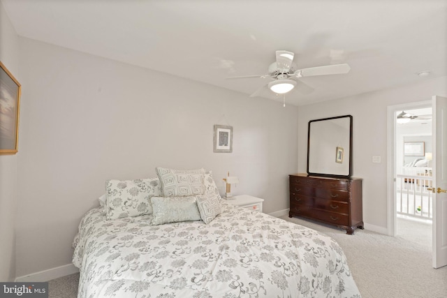 317 Kennard Ave, Edgewood, MD 21040 - bedroom with baseboards, a ceiling fan, and carpet