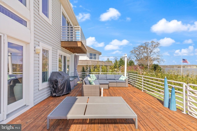 317 Kennard Ave, Edgewood, MD 21040 - deck with grilling area and an outdoor hangout area