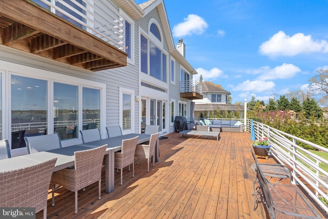 317 Kennard Ave, Edgewood, MD 21040 - wooden terrace with an outdoor living space and outdoor dining space