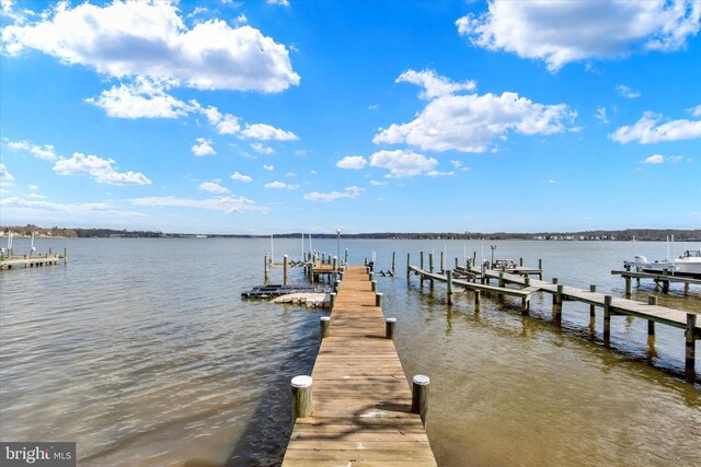 317 Kennard Ave, Edgewood, MD 21040 - view of dock with boat lift and a water view