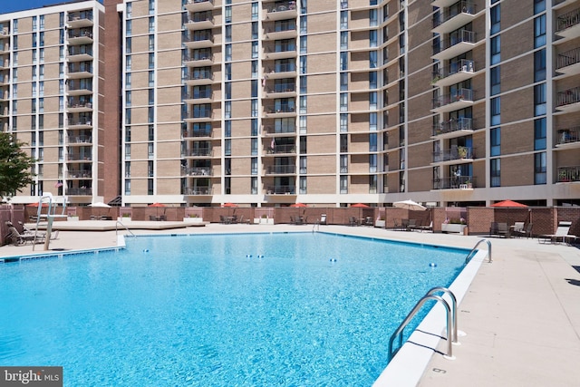 view of pool with a patio