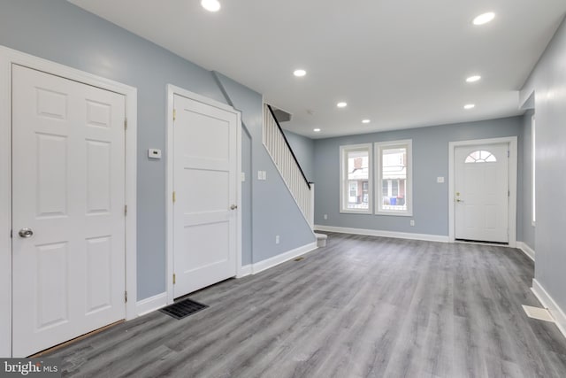 entryway featuring light hardwood / wood-style floors