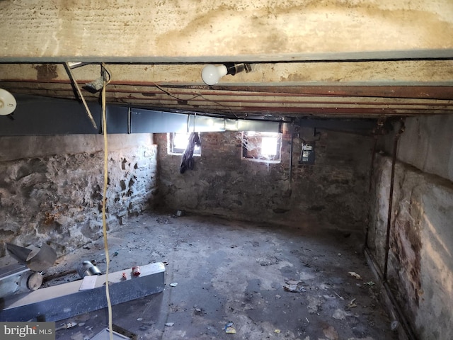 view of basement