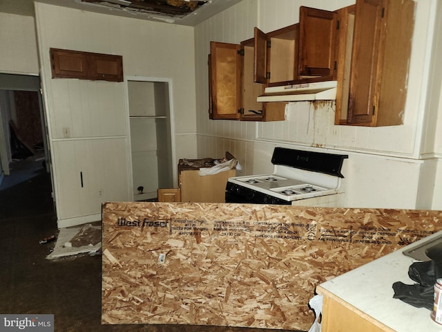 kitchen with range with gas stovetop