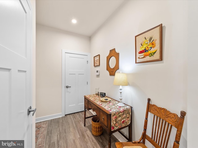 interior space featuring light hardwood / wood-style flooring