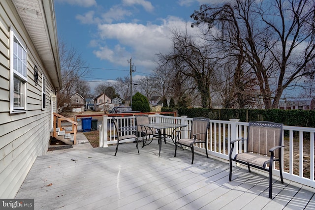 view of wooden terrace