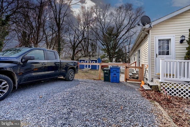 view of yard featuring a wooden deck