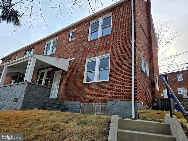 view of front of house featuring central AC