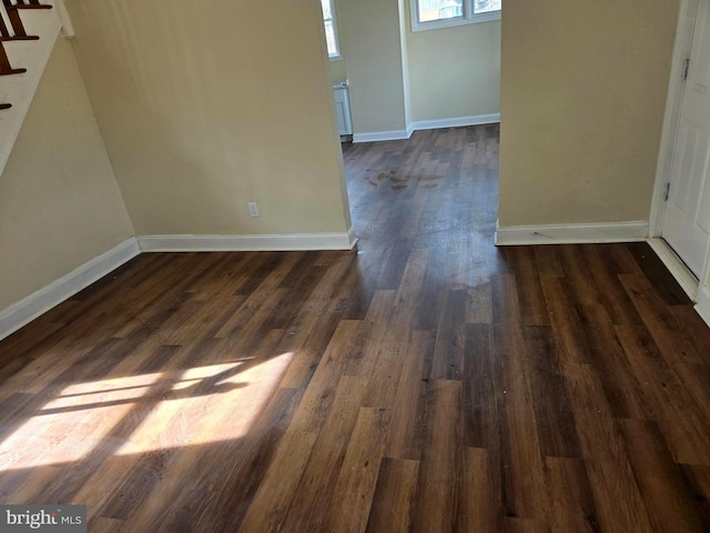 interior space featuring dark hardwood / wood-style floors