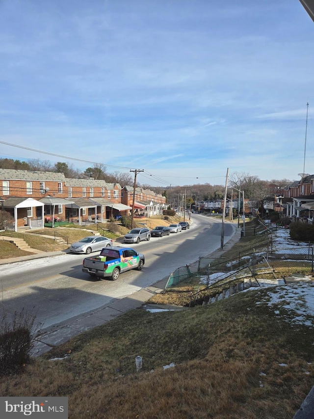 view of road