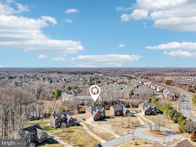 aerial view featuring a residential view