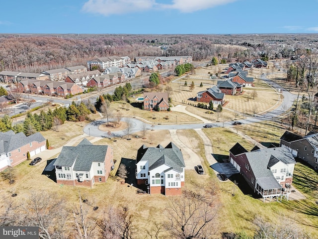 aerial view featuring a residential view