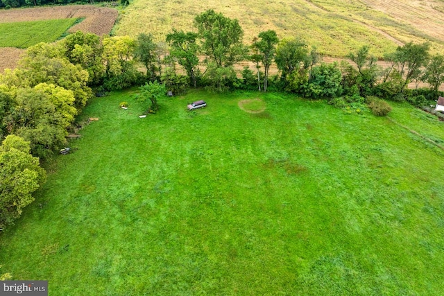 bird's eye view featuring a rural view