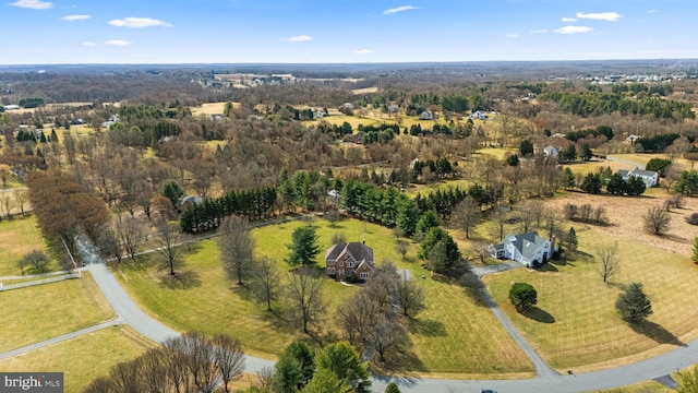 drone / aerial view featuring a rural view