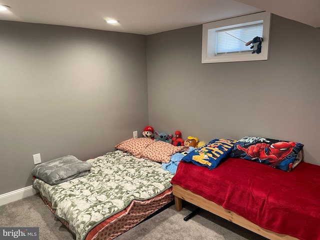 view of carpeted bedroom