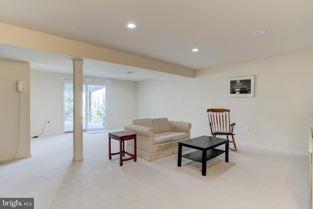 view of carpeted living room