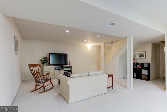 view of carpeted living room