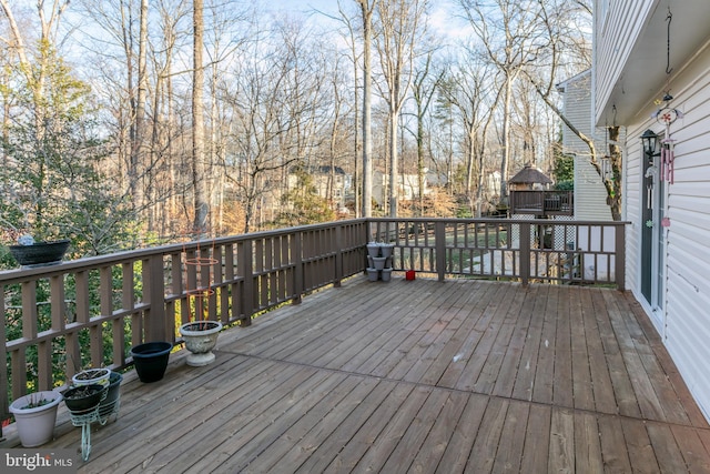 view of wooden terrace