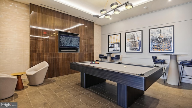 game room featuring billiards