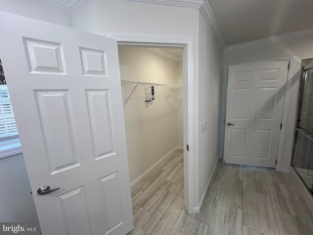 1355 Connecticut Ave, Hagerstown, MD 21740 - washroom featuring baseboards, ornamental molding, and light wood-style floors
