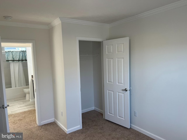 1355 Connecticut Ave, Hagerstown, MD 21740 - unfurnished bedroom featuring baseboards, a closet, carpet floors, and ornamental molding