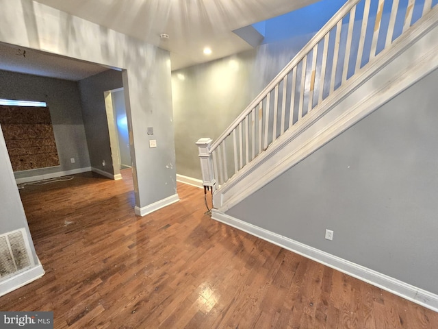 interior space featuring hardwood / wood-style flooring