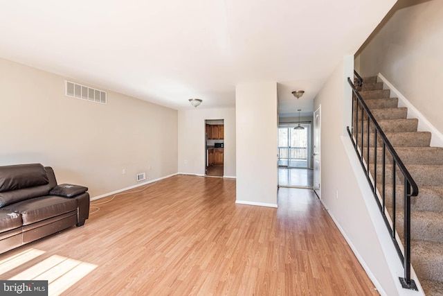 living room featuring hardwood / wood-style floors