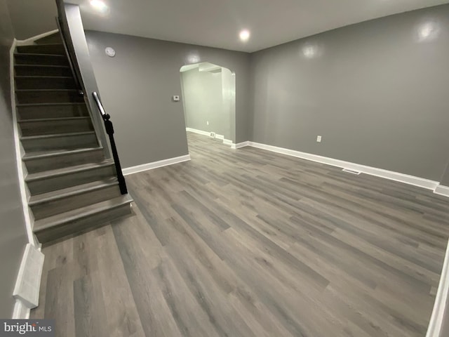 interior space featuring hardwood / wood-style flooring