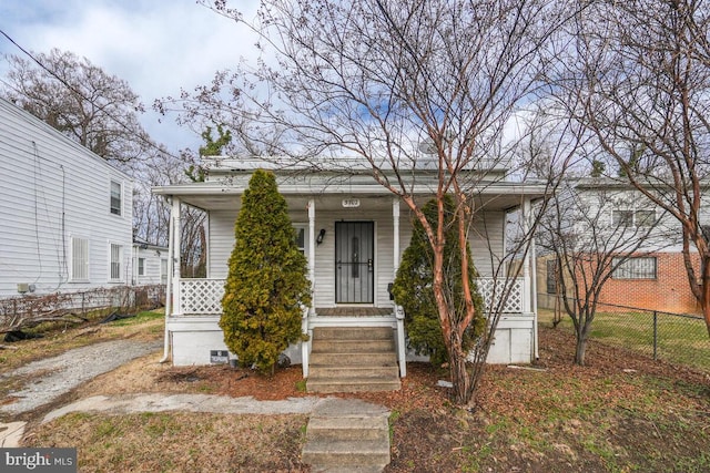 bungalow-style house with a porch