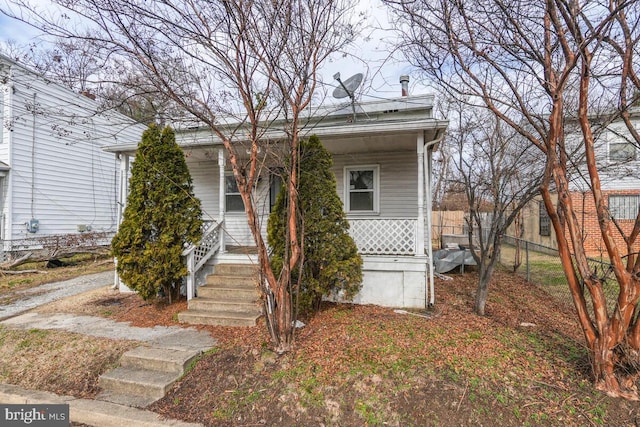 bungalow with a porch