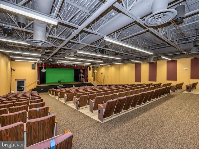 interior space featuring carpet flooring