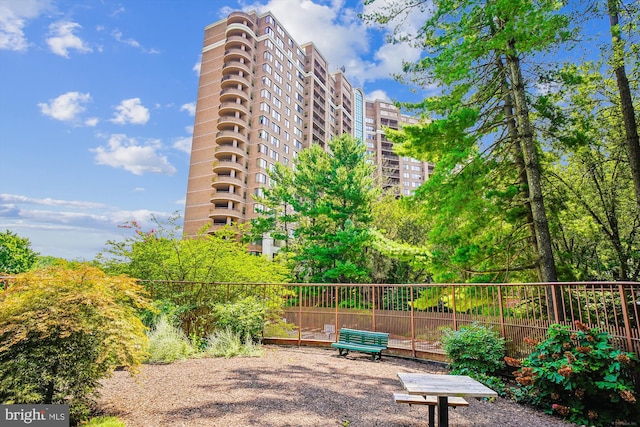 surrounding community with fence