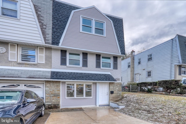 view of property with a garage