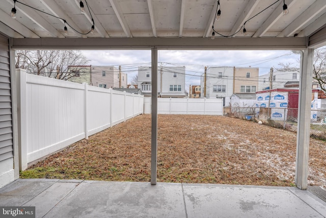 view of yard featuring a patio