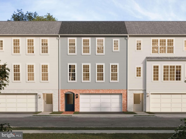 view of property featuring a garage