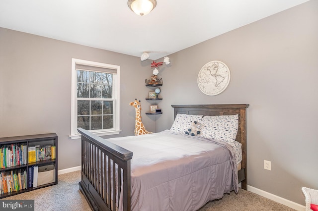 view of carpeted bedroom