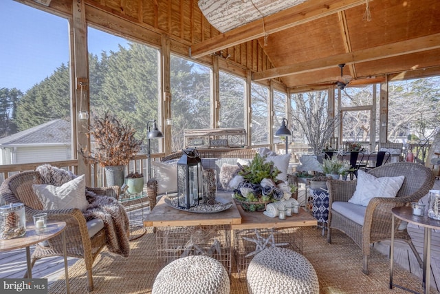 sunroom / solarium featuring a wealth of natural light