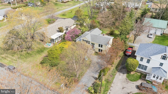 bird's eye view with a residential view