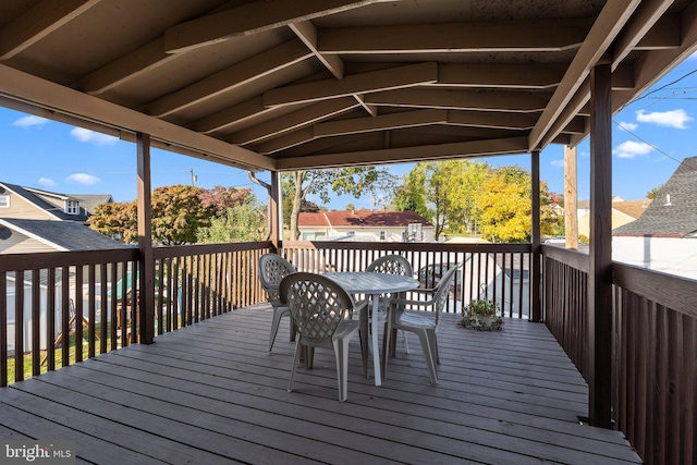 view of wooden terrace