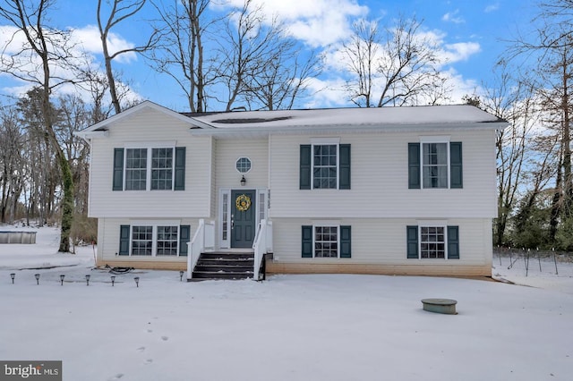 view of split foyer home